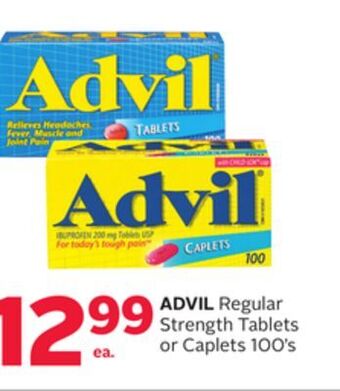 Rexall Advil regular strength tablets or caplets offer