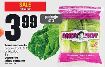 Independent City Market Romaine hearts, 3's offer
