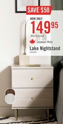 The Brick Lake nightstand - white offer