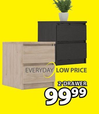 JYSK York 2 drawer nightstand offer