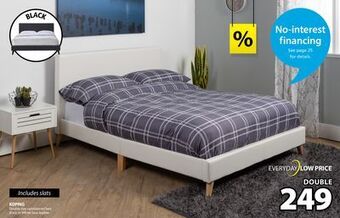 JYSK Koping double size upholstered bed offer