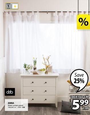 JYSK Anna sheer curtain panel offer