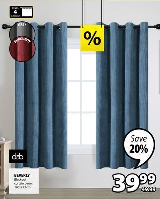 JYSK Beverly blackout curtain panel offer