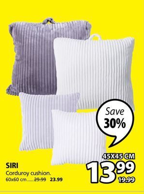 JYSK Siri corduroy cushion offer