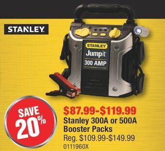 Stanley 300a or 500a booster packs