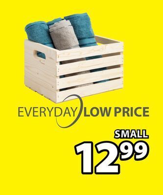 JYSK Taastrup solid unfinished fir crate offer