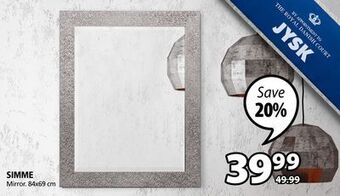 JYSK Simme mirror offer