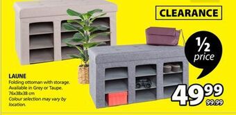 JYSK Laune folding ottoman with storage offer