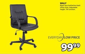 JYSK Wally black faux leatherlow-back office chair offer