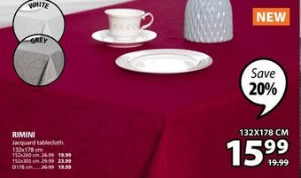 JYSK Rimini jacquard tablecloth offer