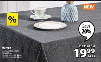 JYSK Matera jacquard tablecloth offer