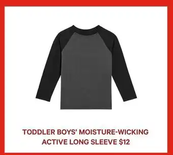 Toddler boys' moisture-wicking active long sleeve