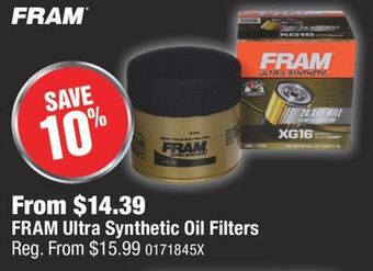 PartSource Fram ultra synthetic oil filters offer