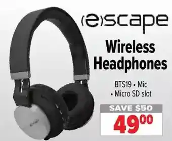 2001 Audio Video Escape wireless headphones offer