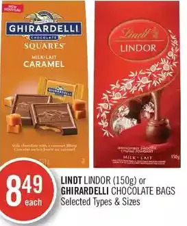 Shoppers Drug Mart Lindt lindor or ghirardelli chocolate bags offer