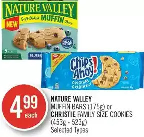 Shoppers Drug Mart Nature valley muffin bars or christie family size cookies offer