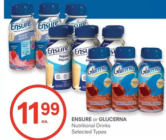 IDA Pharmacy Ensure or glucerna nutritional drinks offer
