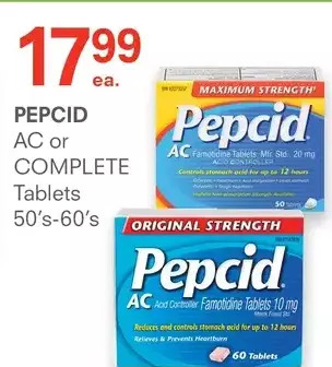 IDA Pharmacy Pepcid ac or complete tablets offer