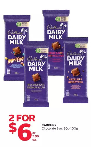 Rexall Cadbury chocolate bars offer