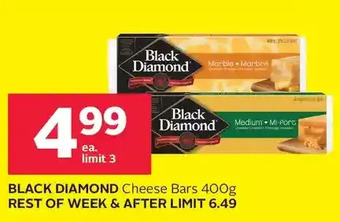 Rexall Black diamond cheese bars offer