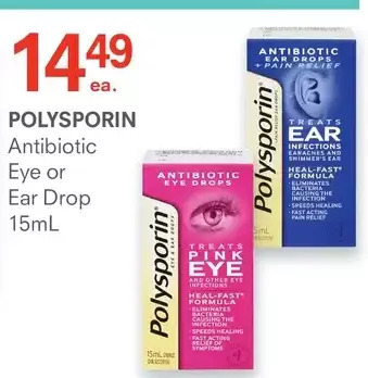 IDA Pharmacy Polysporin antibiotic eye or ear drop offer