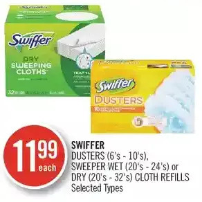Shoppers Drug Mart Swiffer dusters, sweeper wet or dry cloth refills offer