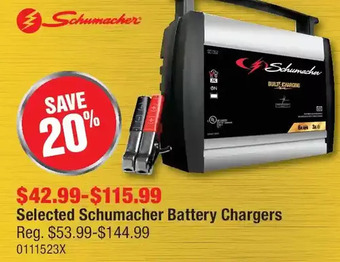 PartSource Schumacher battery chargers offer