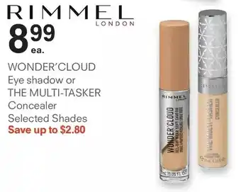 Guardian Pharmacy Rimmel london wonder'cloud eye shadow or the multi-tasker concealer offer