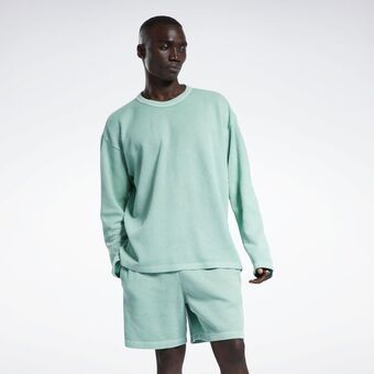 Reebok Classics natural dye waffle crew sweatshirt offer