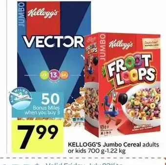 IGA Kellogg's Jumbo Cereal offer