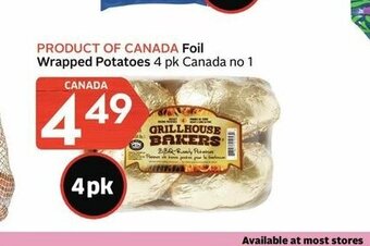 IGA Foil Wrapped Potatoes offer
