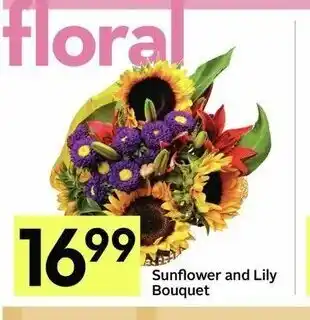 IGA Sunflower And Lily Bouquet offer