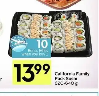 IGA California Family Pack Sushi offer