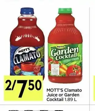IGA Mott's Clamato Juice offer