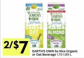 IGA Earth's Own So Nice Organic offer