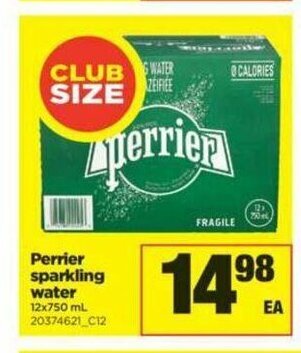 Real Canadian Superstore Perrier Sparkling Water offer