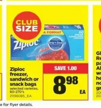 Real Canadian Superstore Ziploc Freezer, Sandwich offer