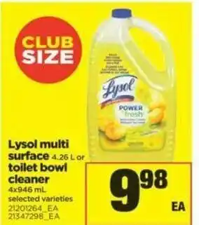 Real Canadian Superstore Lysol Multi Surface Toilet Bowl Cleaner offer