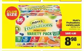 Real Canadian Superstore Mott's Fruitsations Variety Pack offer