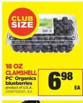 Real Canadian Superstore PC Organics Blueberries offer