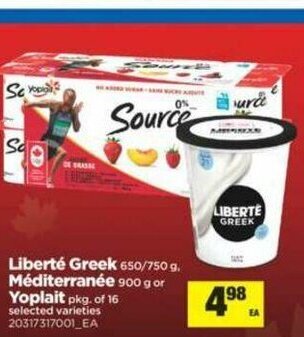 Real Canadian Superstore Liberte Greek offer