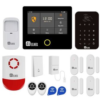 Best Buy Elder alarm system wireless smart security 14-piece kit diy wifi & 4g, keypad, outdoor siren, doorbell, leakage, motion senso offer