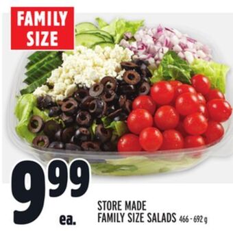 Metro Family size salads offer