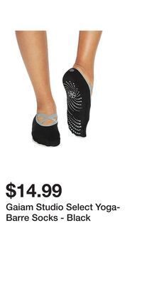 Sport Chek Gaiam studio select yoga-barre socks - black offer