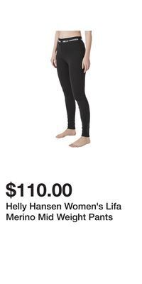 Sport Chek Helly hansen women's lifa merino mid weight pants offer