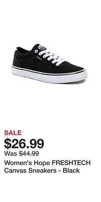 Mark's Women's hope freshtech canvas sneakers - black offer
