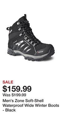 Mark's Men's zone soft-shell waterproof wide winter boots - black offer