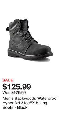 Mark's Men's backwoods waterproof hyper dri 3 icefx hiking boots - black offer