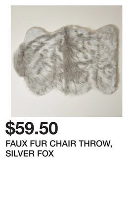 Chapters Indigo Faux fur chair throw, silver fox offer