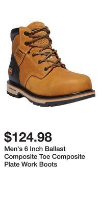 Mark's Men's 6 inch ballast composite toe composite plate work boots offer